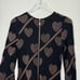 Ted Baker Uzeniaa Glitter Heart Knit Swing Dress Black Rose Gold Metallic 0