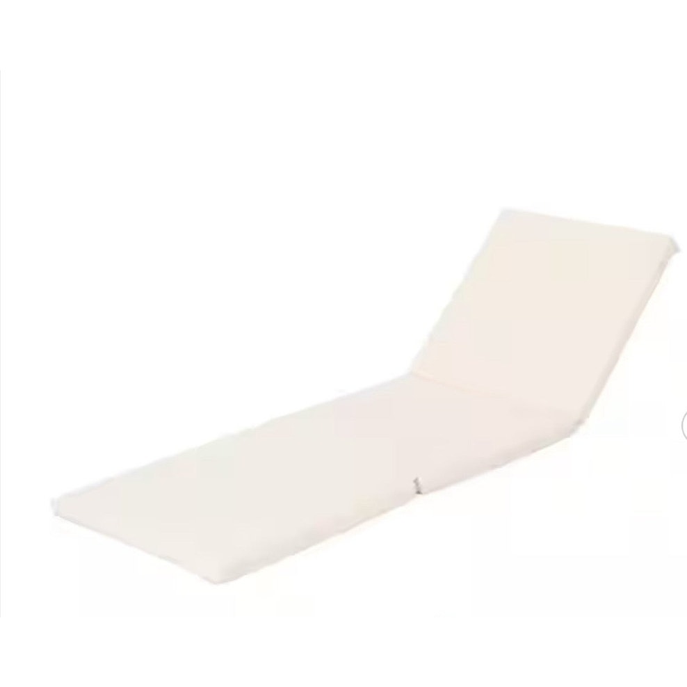 Caesar Cream Outdoor Patio Water Resistant Chaise Lounge Cushion