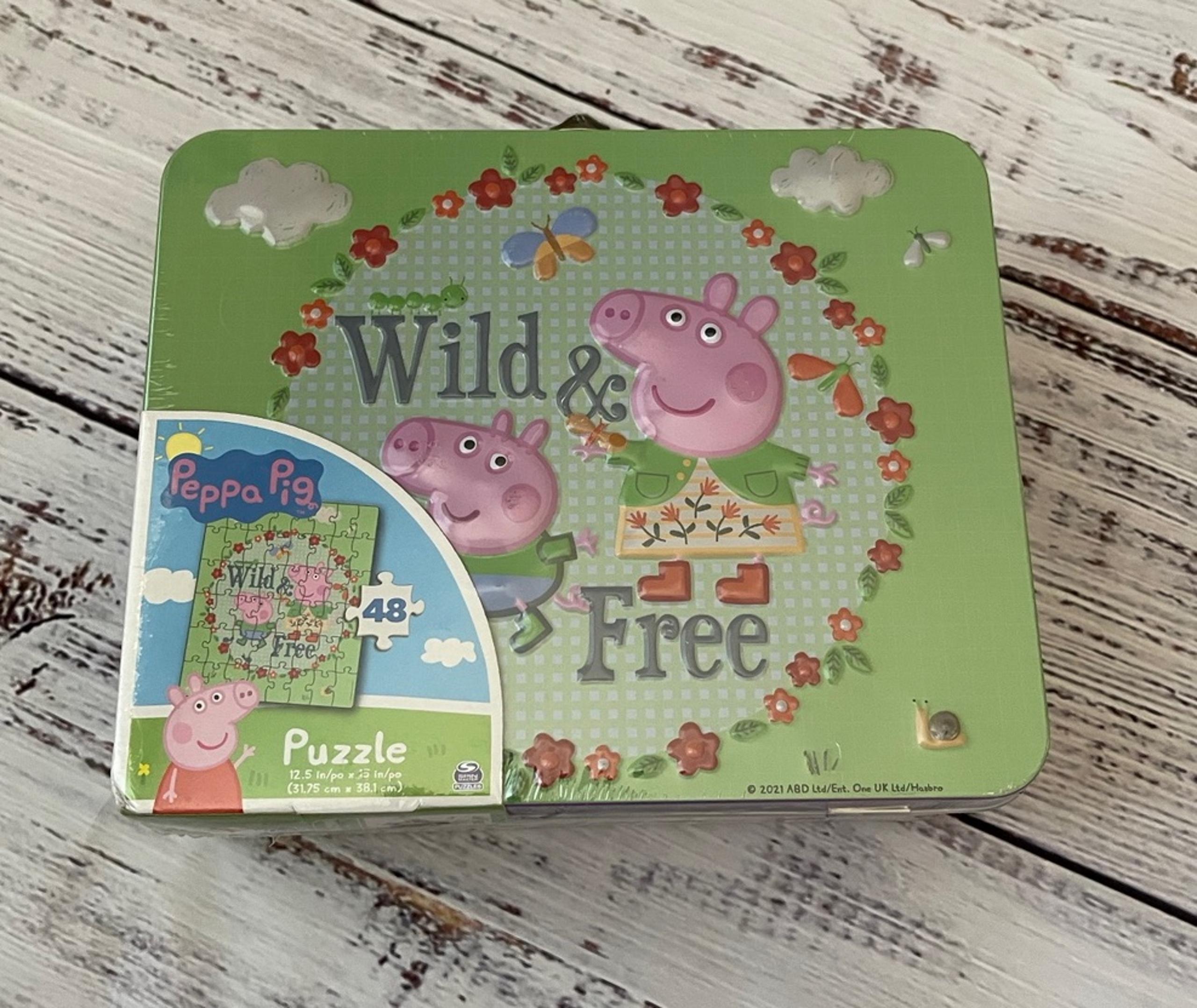 NEW! Peppa Pig 48 pc jigsaw puzzle in tin.