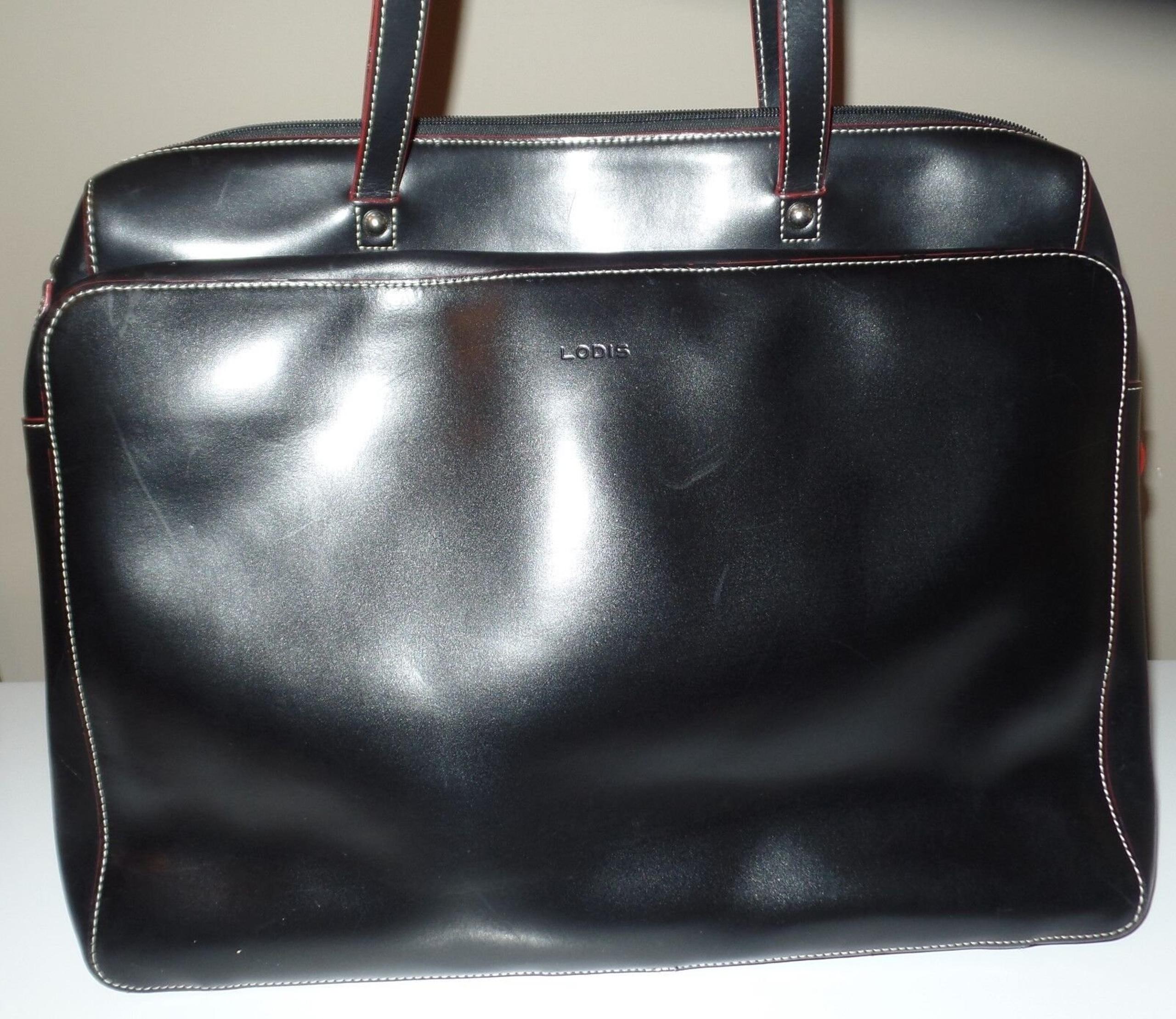 LODIS BLACK XL COMPUTER BAG/Shoulder Bag Pre Owned Condition