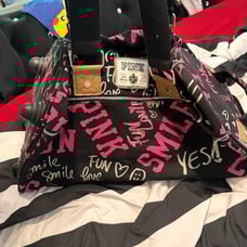 VS PINK ROLLER DUFFLE BAG