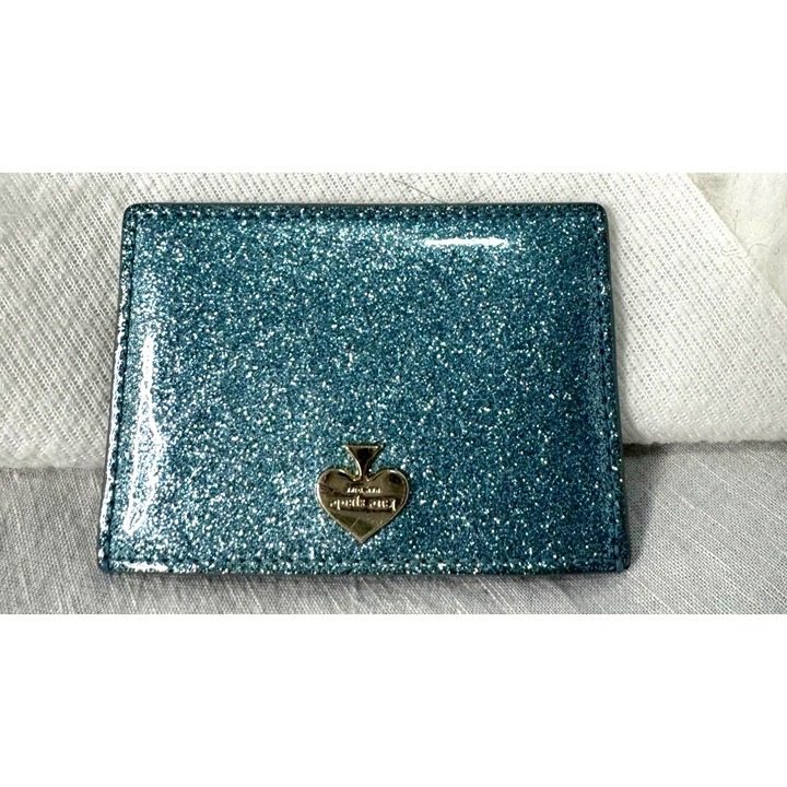 KATE SPADE BLUE GLITTER CARD HOLDER EUC