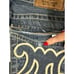 MEK DNM Denim Jeans Men 34x34 Distressed Embroidered Pockets Tata Straight Y2K
