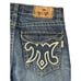 MEK DNM Denim Jeans Men 34x34 Distressed Embroidered Pockets Tata Straight Y2K