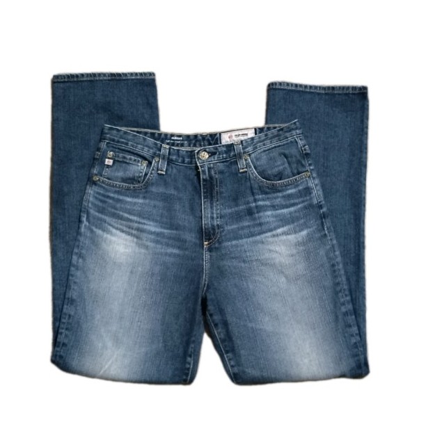 AG AG-ED Alexxis High Rise Vintage Straight Jeans Women's 31R $225 Retro Fading
