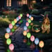 Enhon Solar Easter Egg Lights with Stake, 25FT 20LED Easter Egg Pathway Lights f