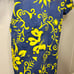 Vintage 60s Blue Yellow Hawaiian Print VHY Textiles Smock Tunic