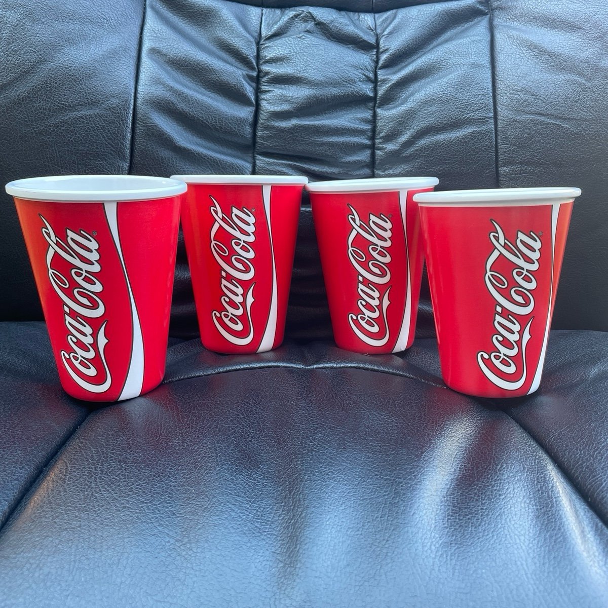 Set of 4 Coca-Cola Collectible Cups-New