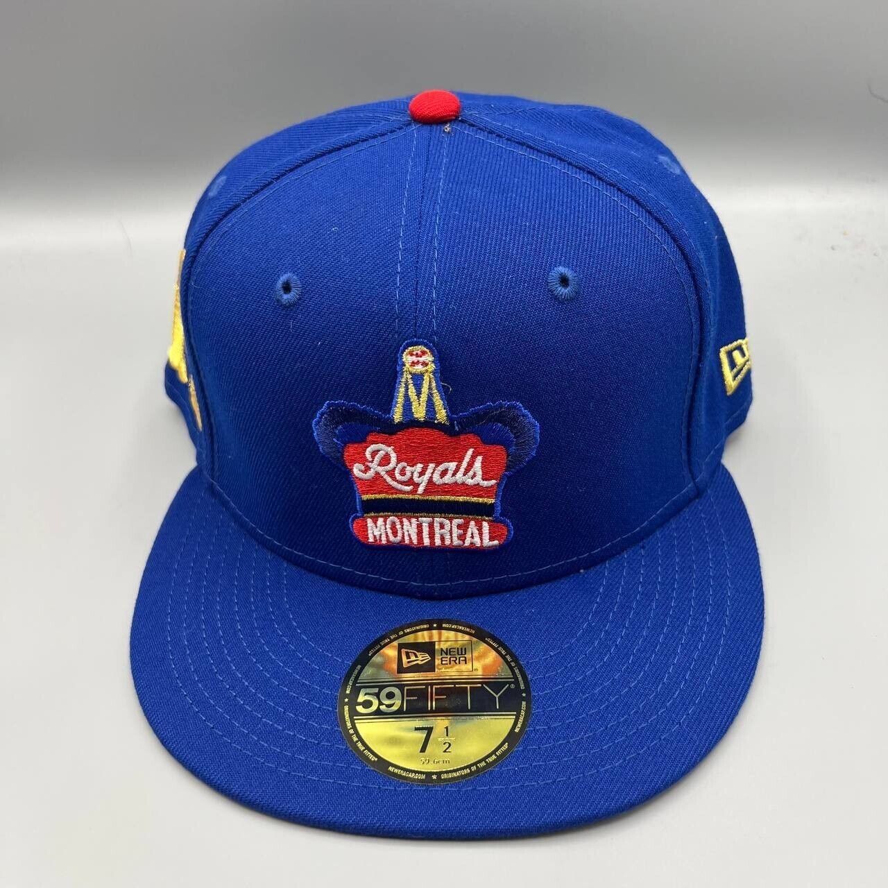 Montreal Royals Hat Men 7 1/2 Blue 59Fifty New Era MiLB Fitted Cap New