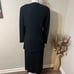 Vintage Christian Dior Suit 2 Pc Jacket & Wrap Skirt Black Size 8 100% Wool USA