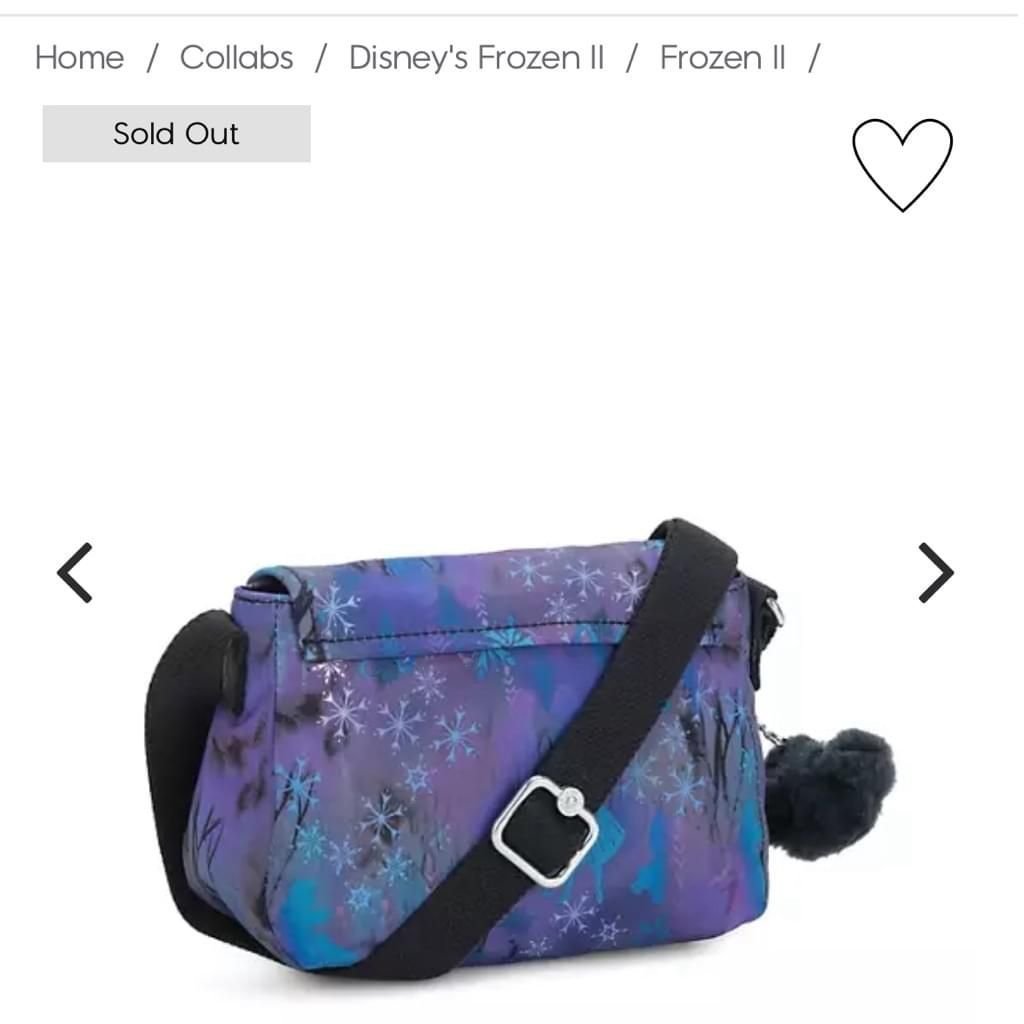 Kipling Frozen 2 Sabian Crossbody Bag Small Purple Kipling