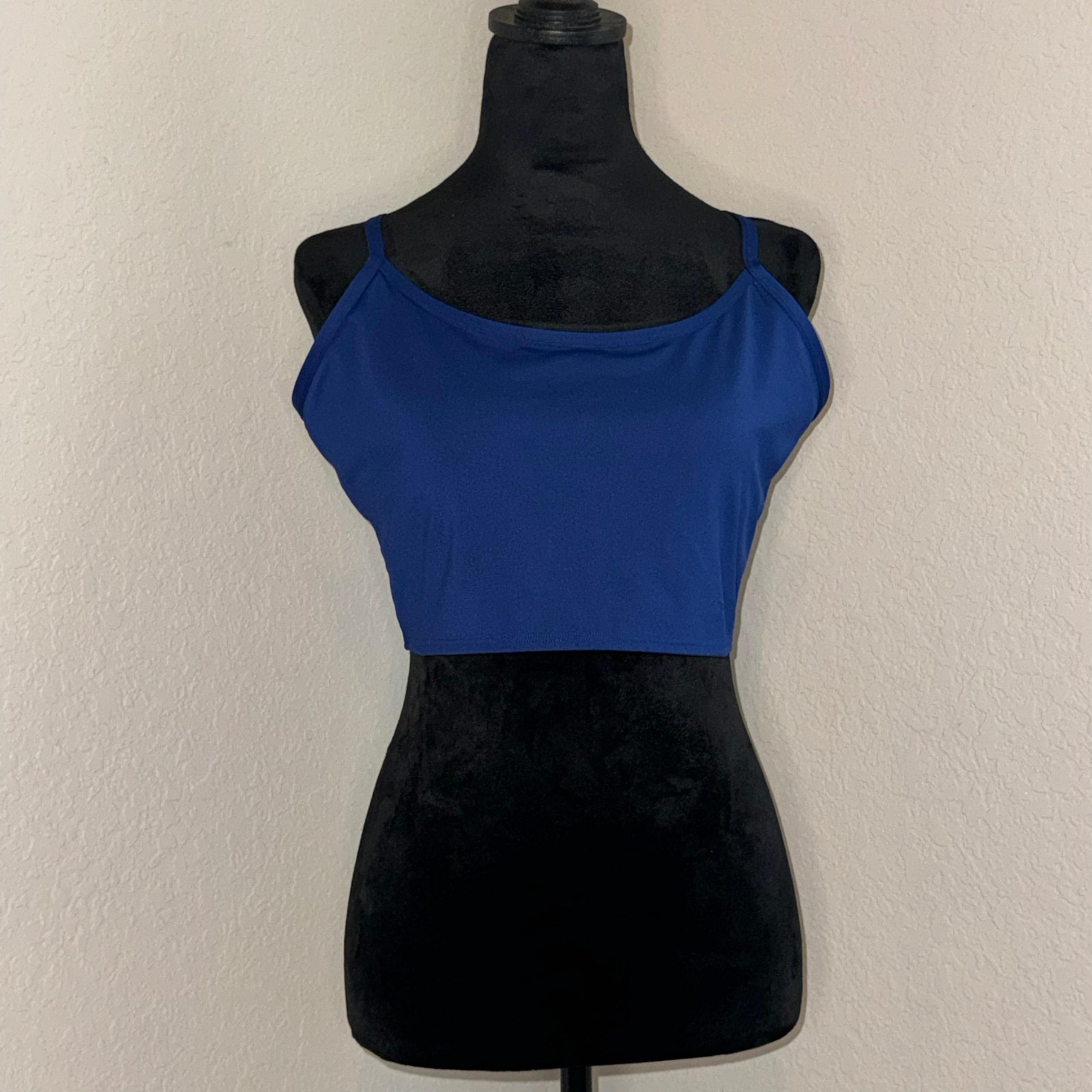 PINK Victoria's Secret Deep Blue Active Sports Bra Tank Top Women's Size XL