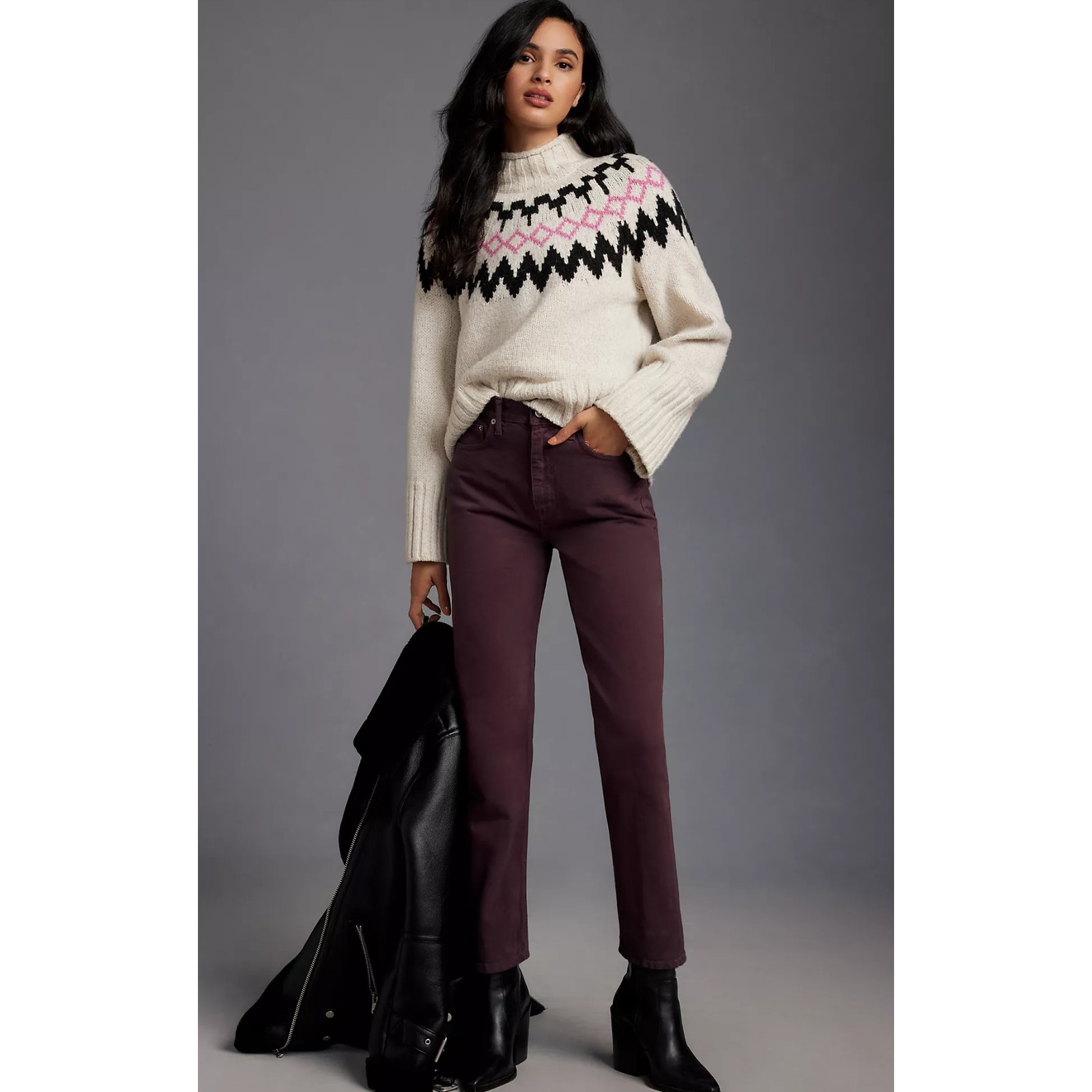 NWT Ética Finn High-Rise Straight-Leg Jeans - 27 waist