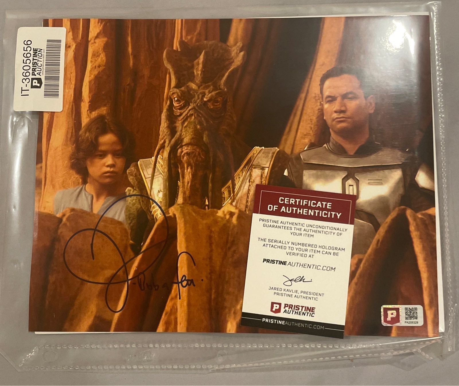 Star Wars, Autograph: Daniel Logan. COA from Pristine Auctions.