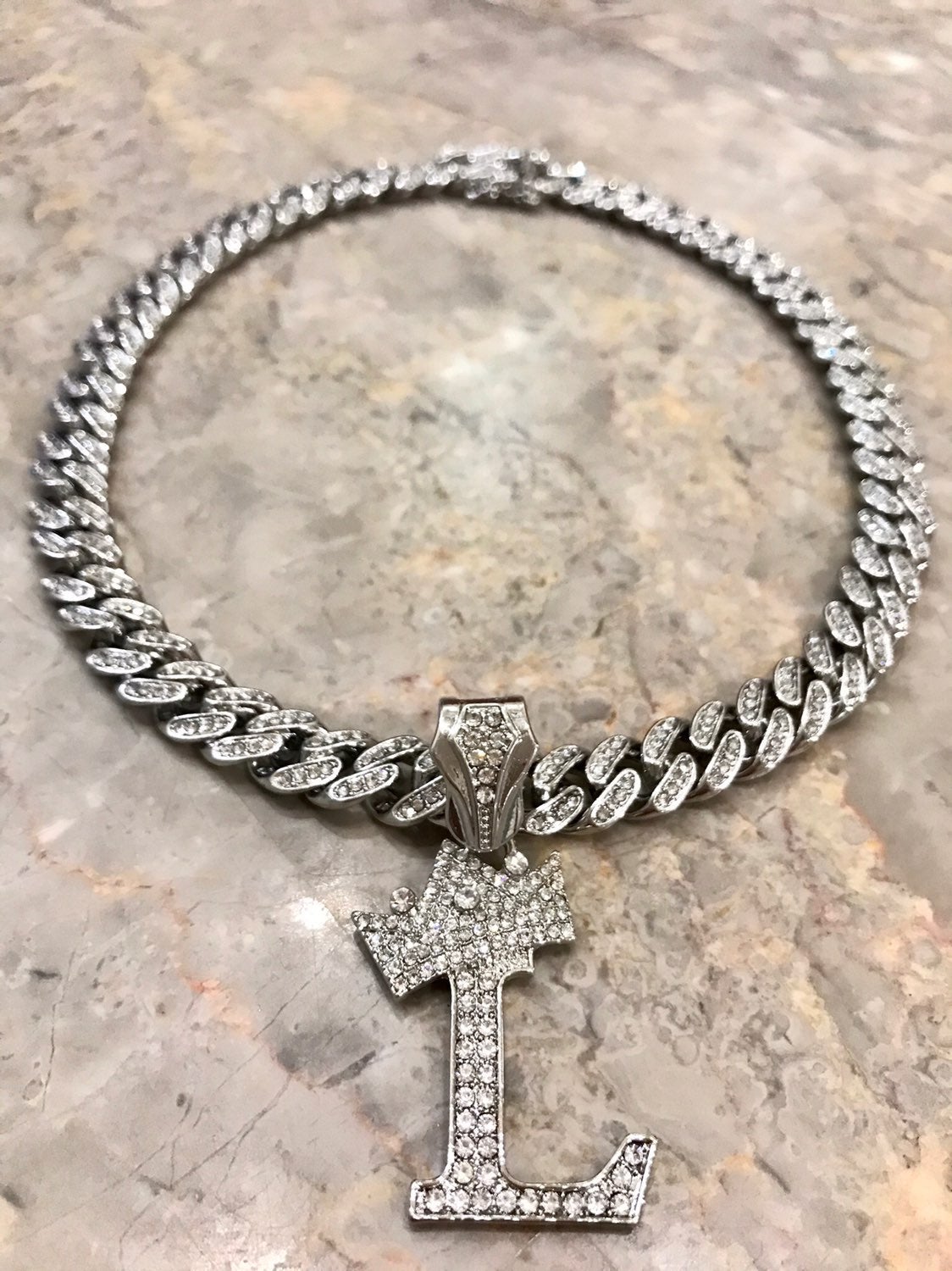 Initial Letter L &12mm 20 Miami Chain