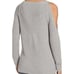 Treasure & Bond Asymmetrical Cold Shoulder Sweater gray size medium