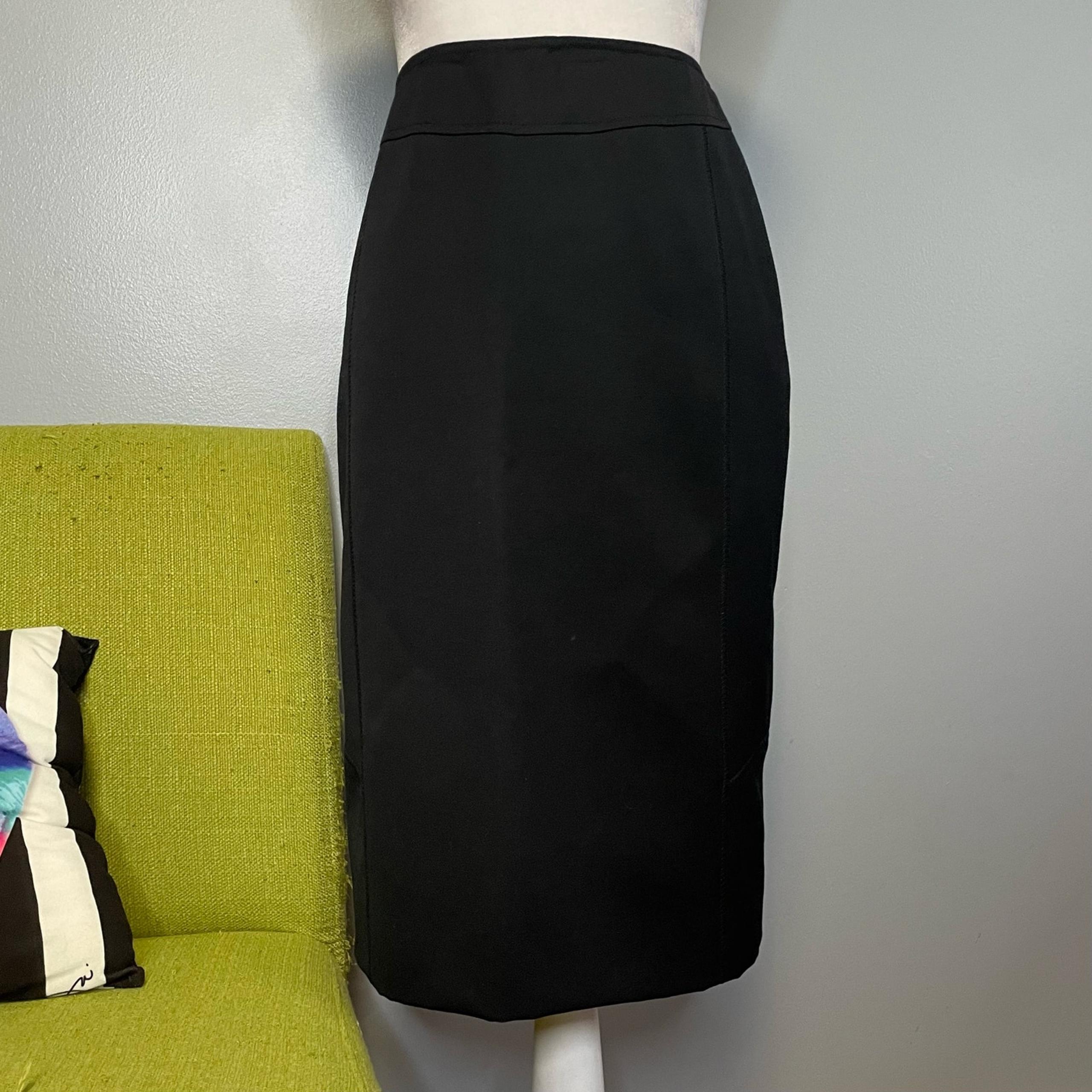 Carlisle Black Wool Classic Straight Pencil Skirt 4