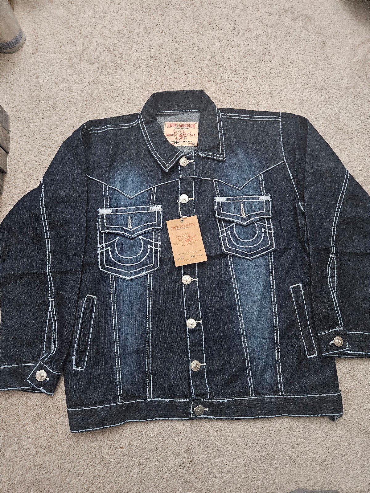 New Men's True Religion Jean Jacket Size M