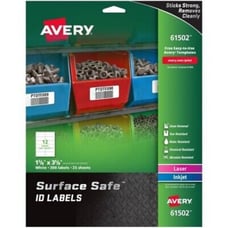 Avery® Surface Safe® Durable ID Labels, Removable Adhesive,Water (61505)