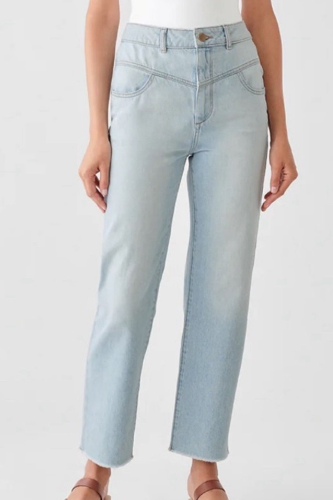 DL1961 Women’s Jerry 100% Cotton High-Rise Straight Leg Sz 28 in Springdale Wash