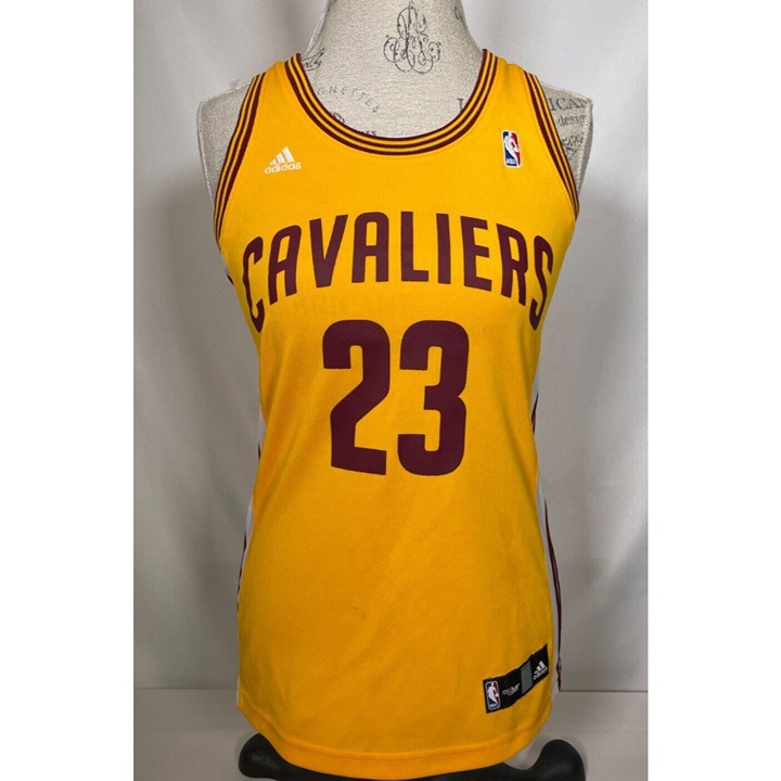 Lebron James #23 Cleveland Cavaliers adidas NBA 4Her Gold Jersey Women's MEDIUM