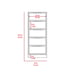White 5-Drawer Chest, 42 H Vertical Dresser