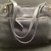 AMERICAN LEATHER COMPANY Lenox Triple Entry Black Leather Satchel Handbag