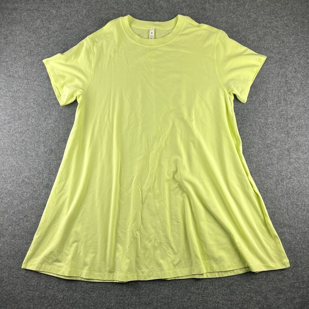 Lululemon All Yours Tee Dress Green Size 8 flowy Fit Great Condition