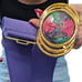 Women’s Vintage 1980s Purple Stretch Belt Gold Buckle Detail