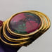 Women’s Vintage 1980s Purple Stretch Belt Gold Buckle Detail