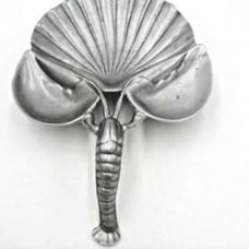 BRUCE FOX DESIGNS WILTON USA PEWTER ALUMINUM SHRIMP