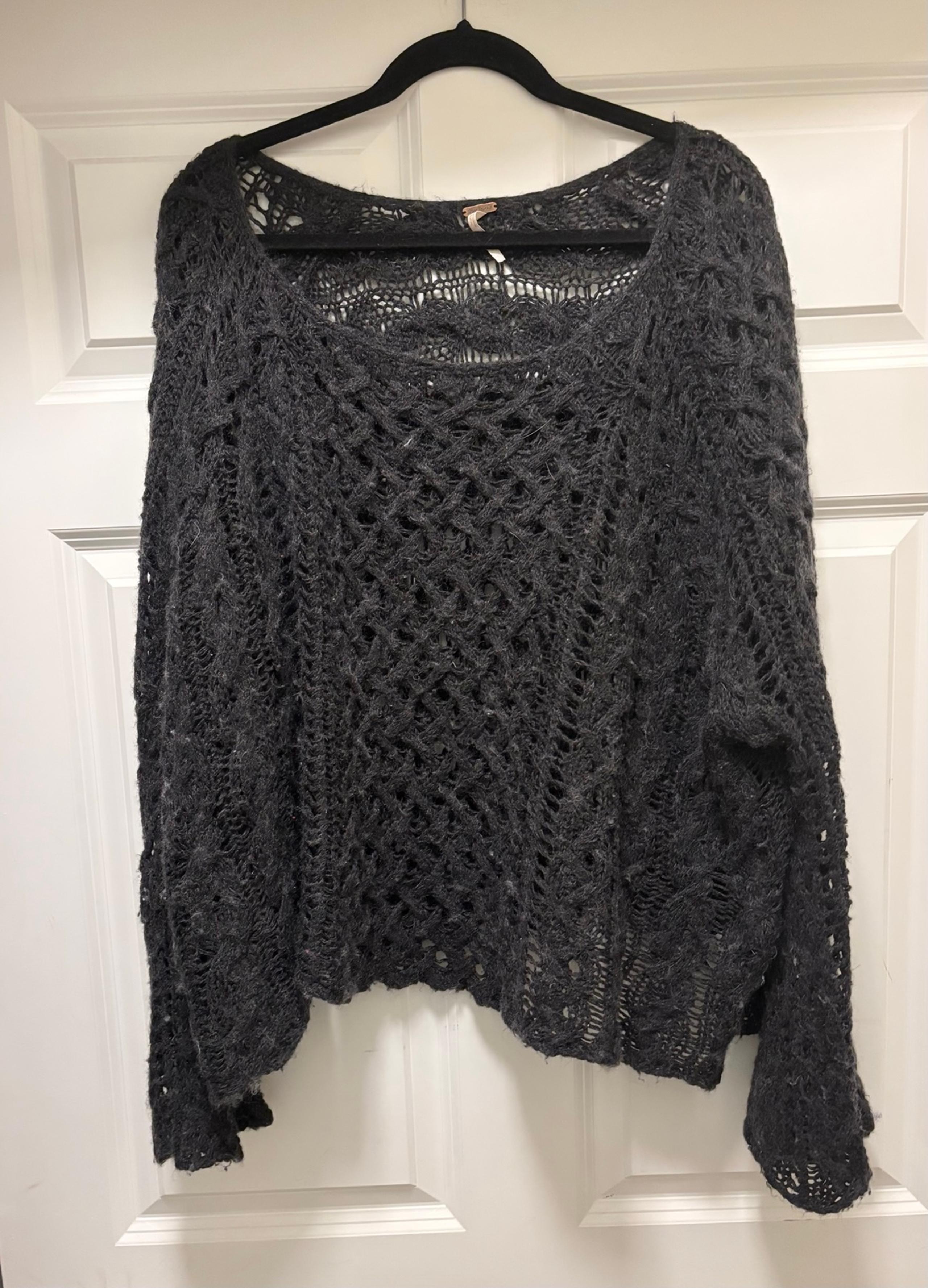 Free People Pegasus Crochet Knit Sweater Large
