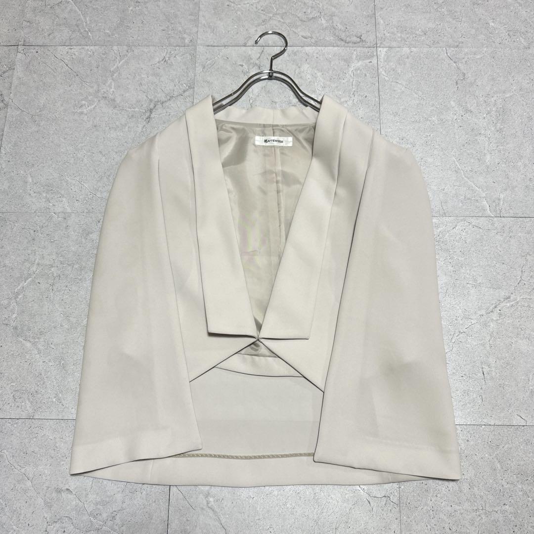 【Metrize】Cape Jacket Formal Ceremony Wrap Ivory M