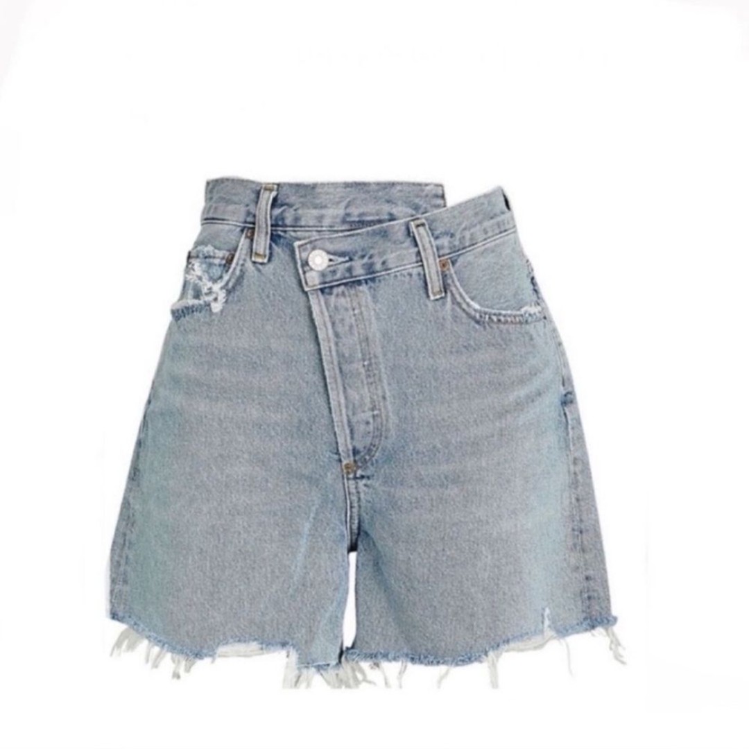 NEW AGOLDE Criss Cross Short in Momentum high waisted shorts 30 mid length