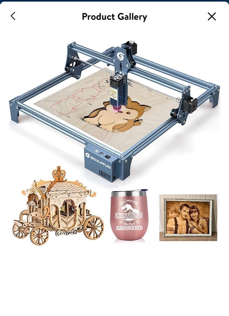 Ticfox SCULPFUN S9 Laser Engraver, 90W Effect High Precision CNC Laser Engraving
