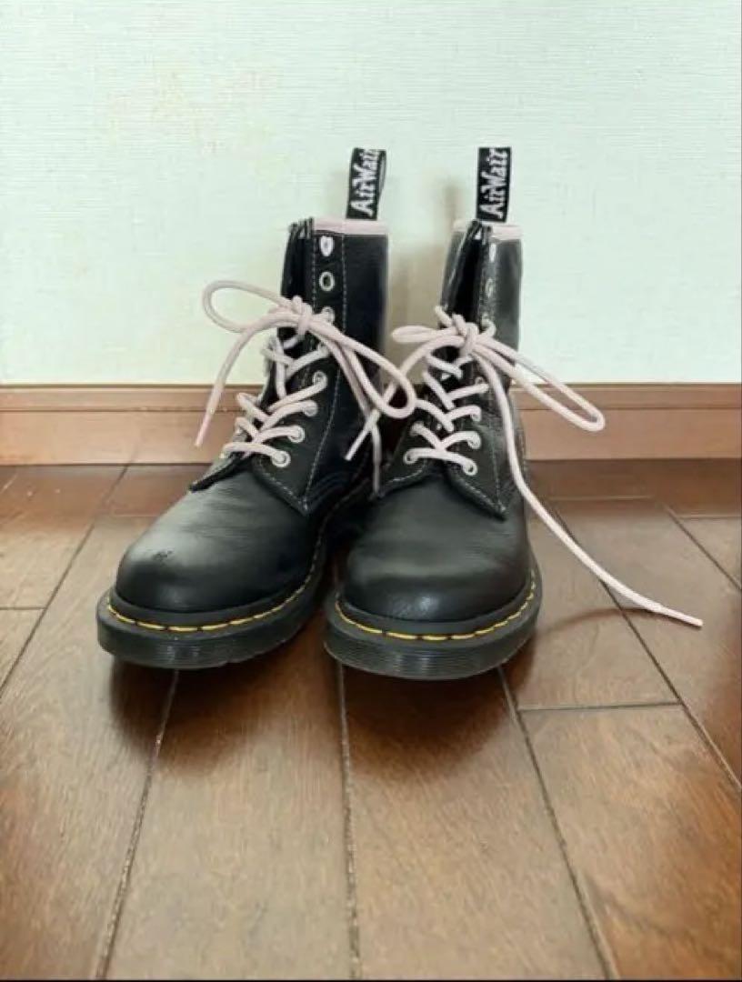 Black and Pink Two-Tone Work Boots
