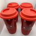 Temp tations Temptations Tara Red Polka Dot Travel Tumbler Coffee Mugs Lid 16 oz