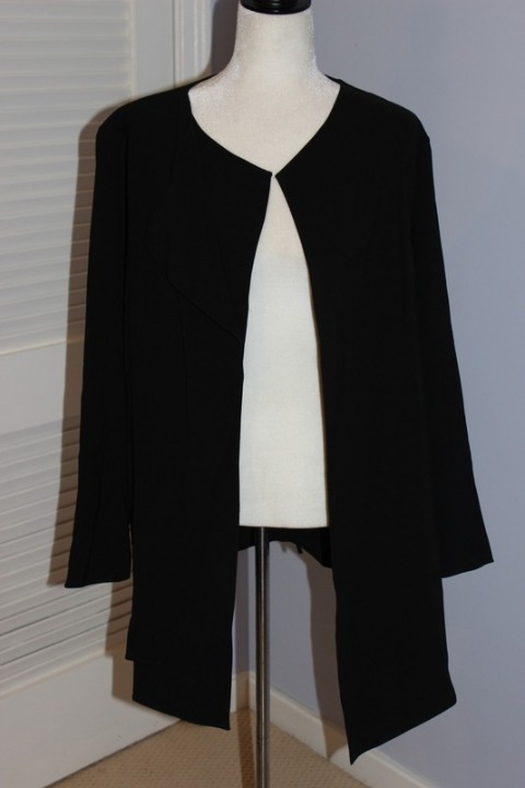 Black Asymmetrical Wrap Jacket
