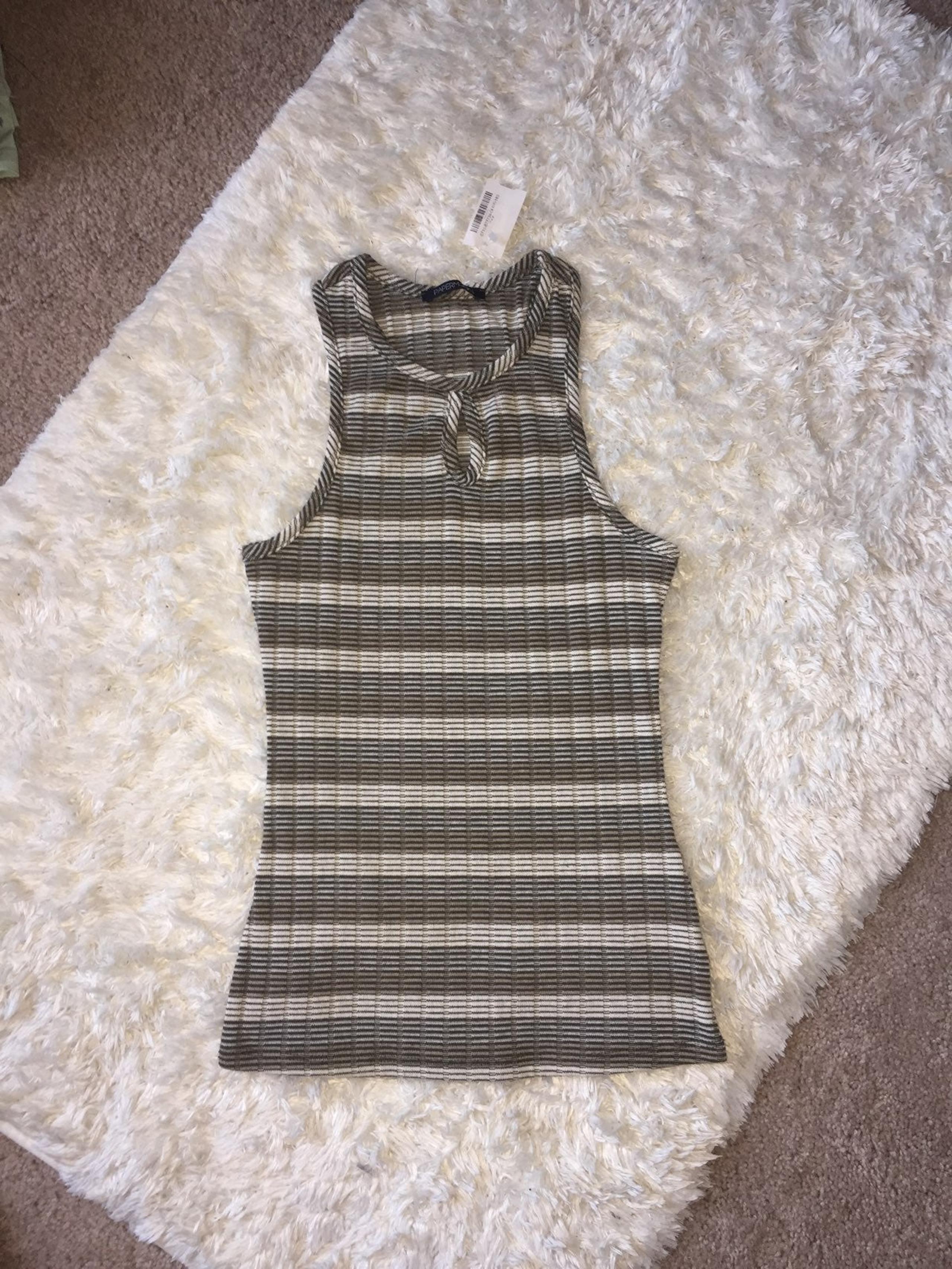 NWT Earth-tone Striped Tank Top