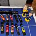Dale Earnhardt medal car and train set with Dale E, Steve P bobble heads