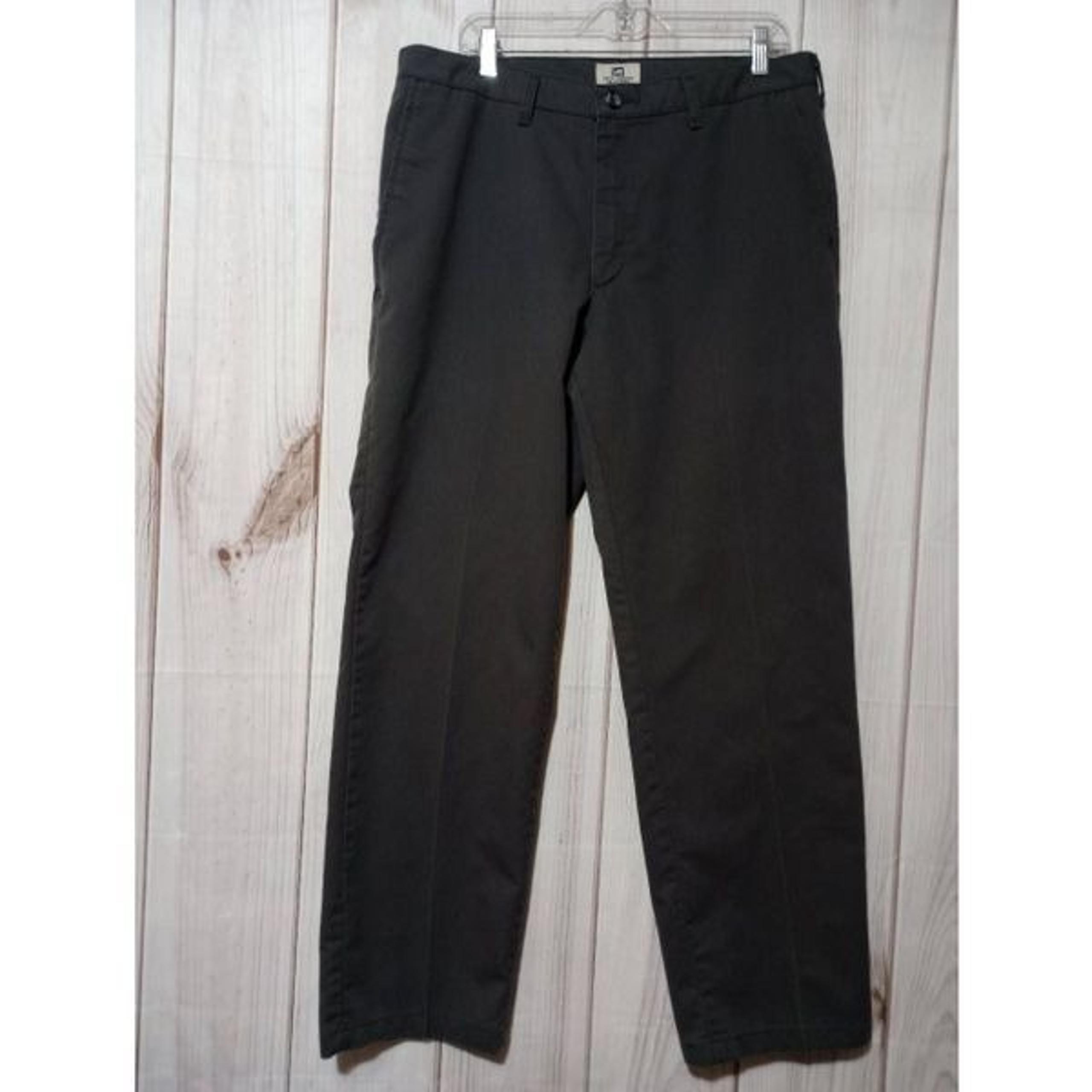 Lee Pants Men's 36 32 Gray Relaxed Total Freedom Khakis