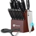 Kitchen Knife Set, 19 Piece Knife Set with Block, Built-in Sharpener,