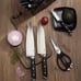 Kitchen Knife Set, 19 Piece Knife Set with Block, Built-in Sharpener,