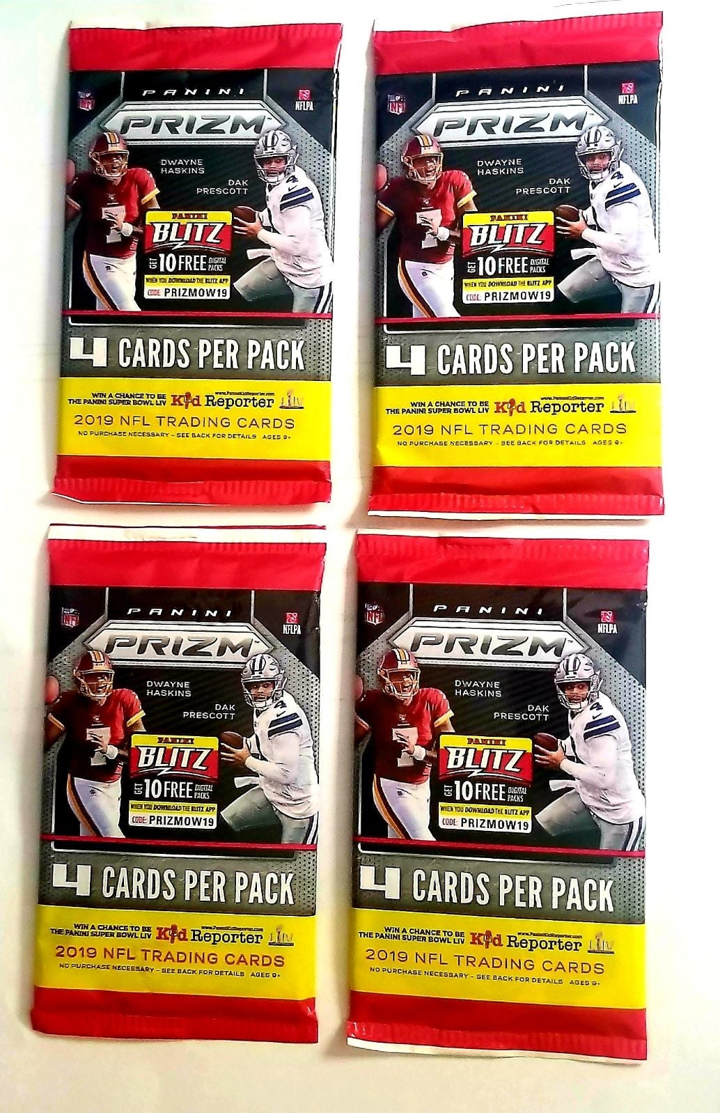 Rare Four 2019 Panini Prizm Football Packs