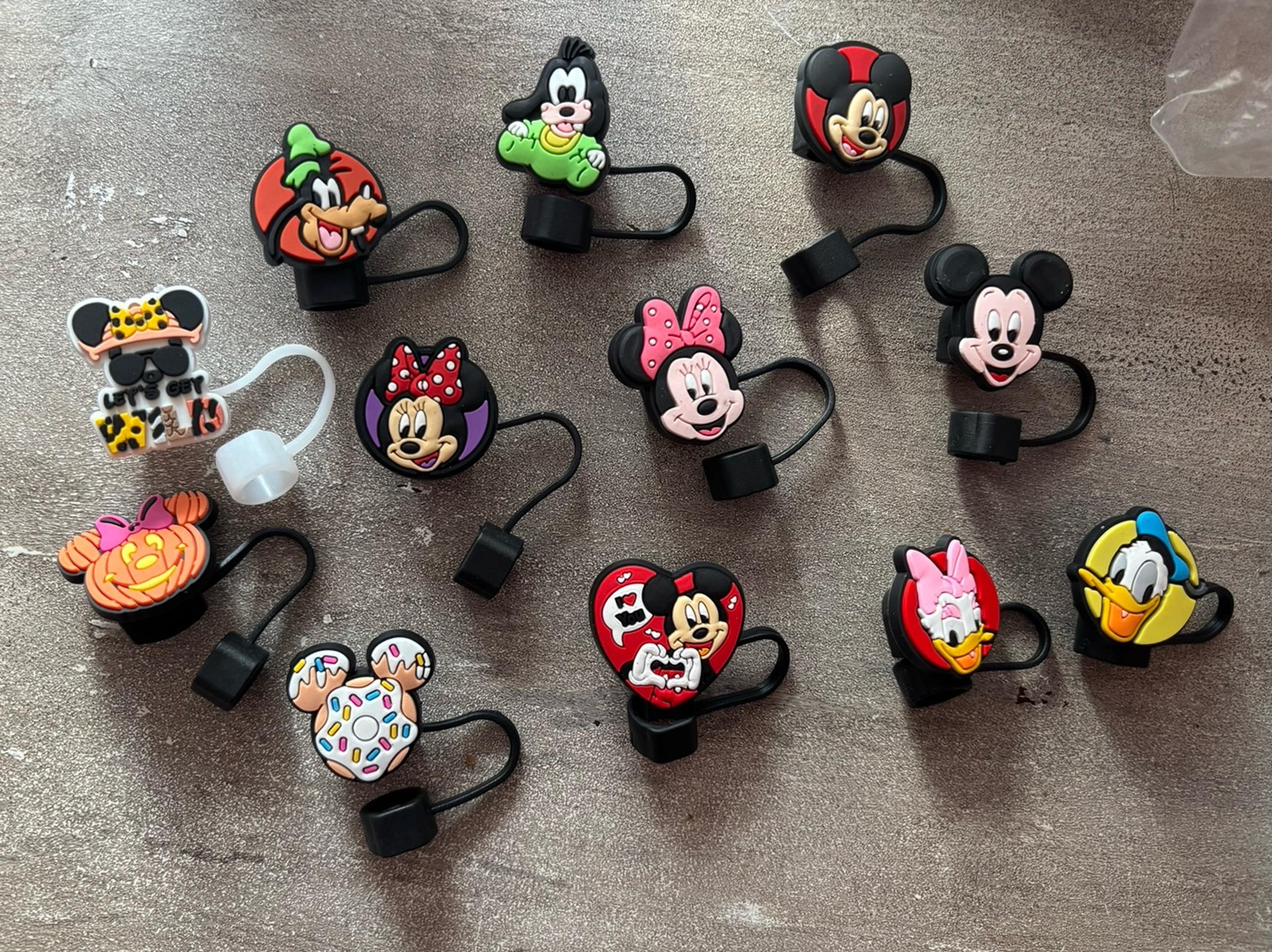 NEW 12 Disney Character Stanley Straw Topper Charms