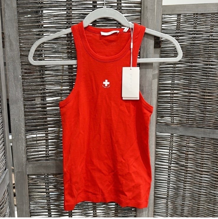 NWT Helmut Lang Lifeguard Tank Top Fiery Red Small