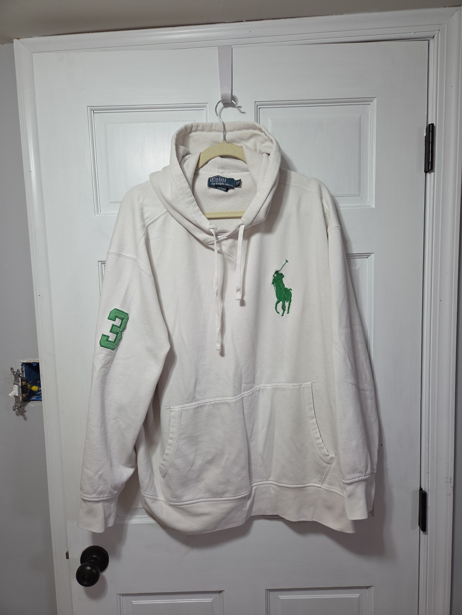 Polo Ralph Lauren Big Pony White Hoodie Pullover - Men's 2XL Big