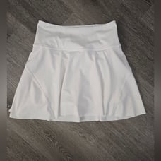 Athleta Ace High Rise Tennis Mini Skirt Skort in white size XS