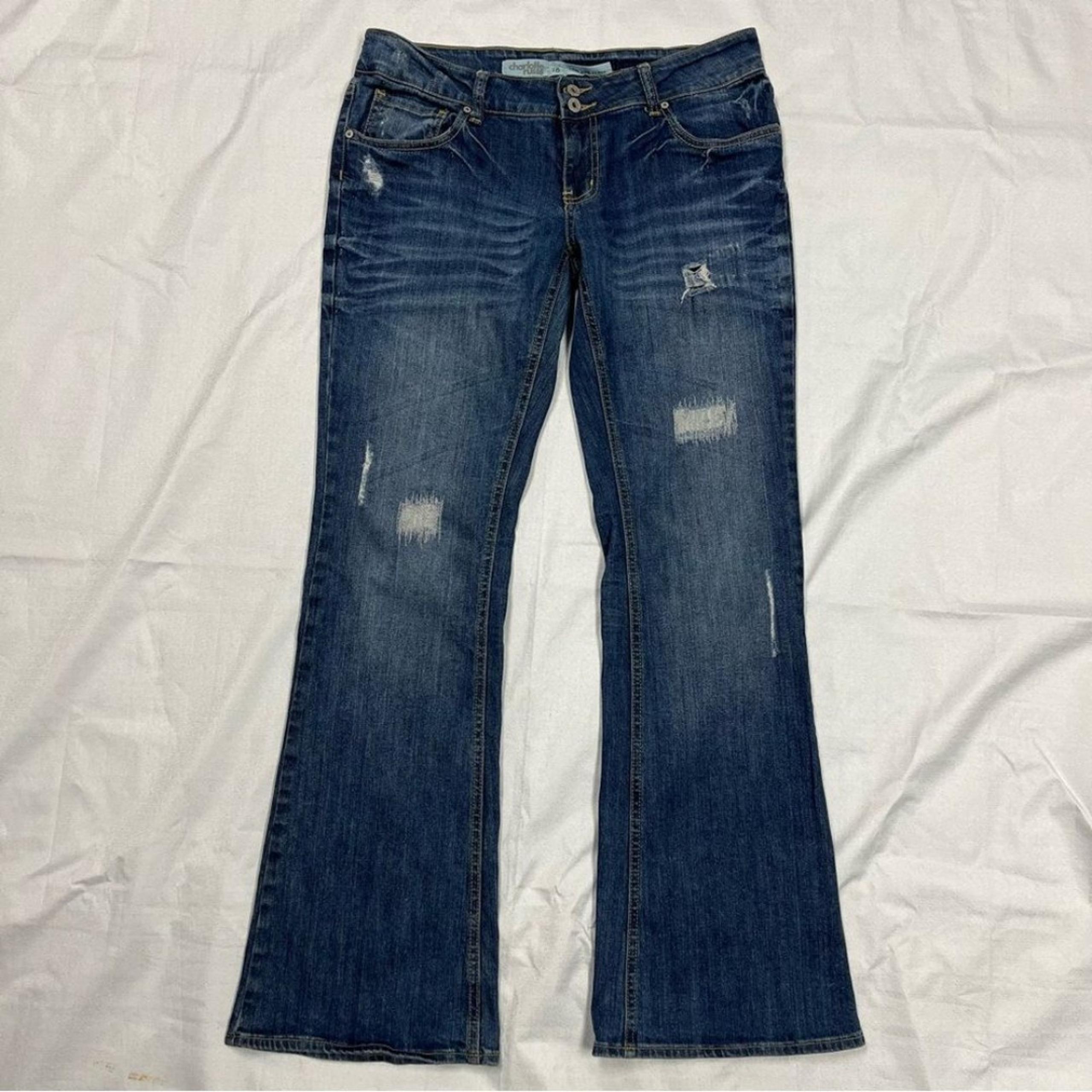 Charlotte Russe ladies low rise flare jeans, size 10