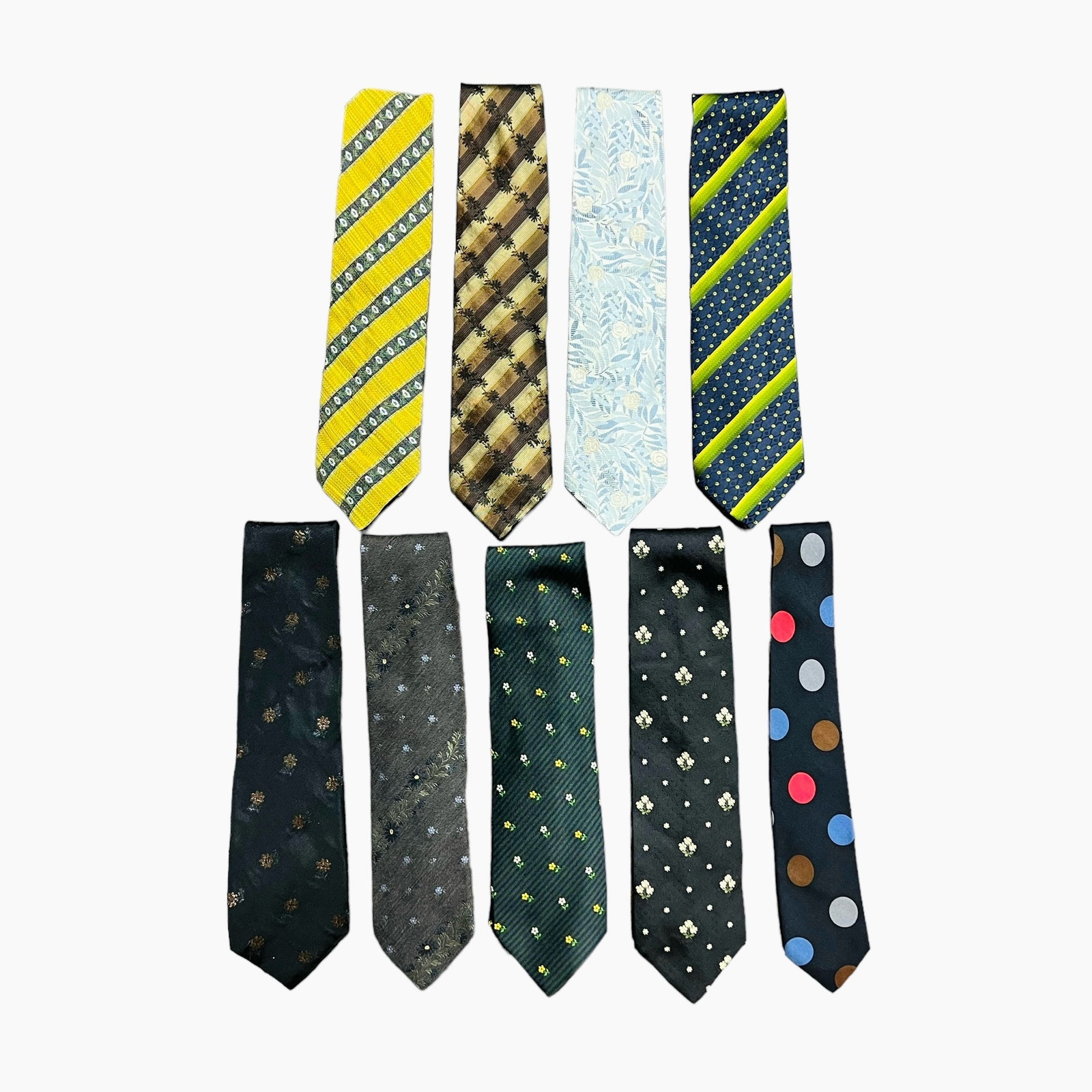KENZO Lot of 9 Ties Bundle Made in Italy